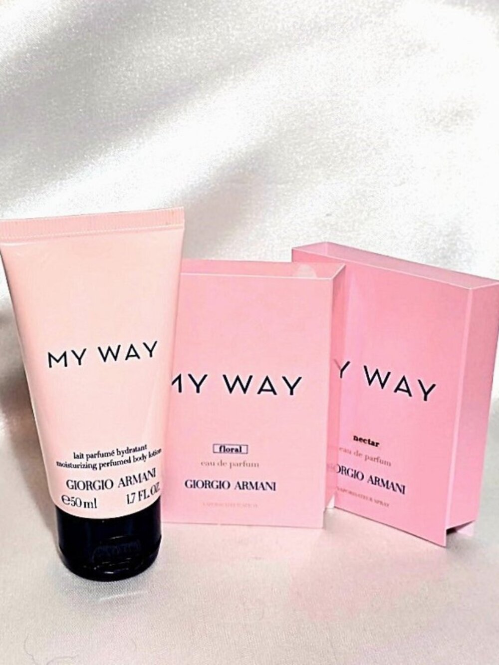 Giorgio Armani My Way Moisturizing Body Lotion & Samples 3 pcs Set